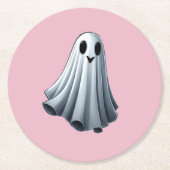 Bedsheet Ghost Runder Pappuntersetzer (Vorderseite)