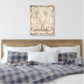 Bedspread with Palm Tree Motifs Leinwanddruck (Insitu (Schlafzimmer))