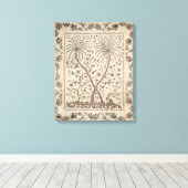 Bedspread with Palm Tree Motifs Leinwanddruck (Insitu (Holzboden))