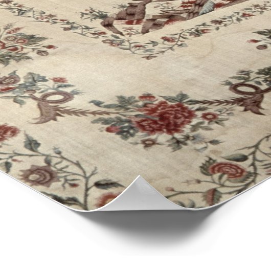 Bedspread with Palm Tree Motifs Poster (Ecke)