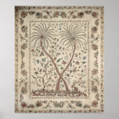 Bedspread with Palm Tree Motifs Poster (Vorne)