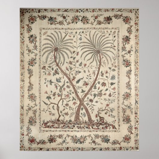 Bedspread with Palm Tree Motifs Poster (Vorne)