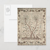 Bedspread with Palm Tree Motifs Postkarte (Vorne/Hinten)