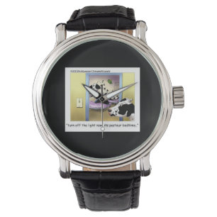 Bedtime 4 Cows Funny Unisex Watch Armbanduhr