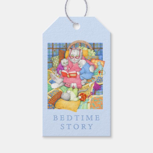 BEDTIME GESCHICHTE Geschenketiketts - Blau Geschenkanhänger (Vorderseite)