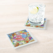 BEDTIME GESCHICHTE Glas Getränke Coaster Glasuntersetzer (Schrägansicht)