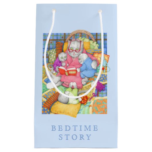 BEDTIME GESCHICHTE Kleine Geschenktüte - Blau (Vorderseite)