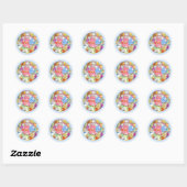 BEDTIME GESCHICHTE Kleine Round Stickers - Blau (Blatt)