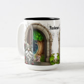 Bedtime Gnome Keramik Zweifarbige Tasse (Vorderseite Links)