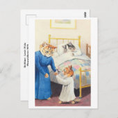 Bedtime - Louis Wain Postcard Postkarte (Vorne/Hinten)