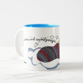 Bedtime Perogien Pyrohy Varenyky Ukrainisch Zweifarbige Tasse (Vorderseite Links)