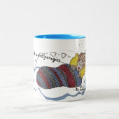 Bedtime Perogien Pyrohy Varenyky Ukrainisch Zweifarbige Tasse (Mittel)