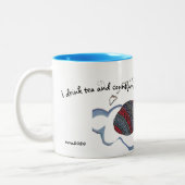 Bedtime Perogien Pyrohy Varenyky Ukrainisch Zweifarbige Tasse (Links)