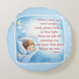 Bedtime Prayer for Kids Rundes Kissen