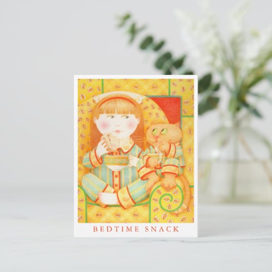 BEDTIME SNACK Postkarte (Stehend Vorderseite)