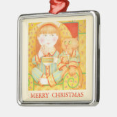 BEDTIME SNACK Premium Ornament + Text / Creme Aus Metall (Links)