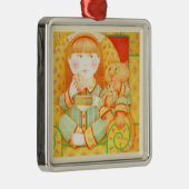 BEDTIME SNACK Premium Square Ornament / Creme (Rechts)