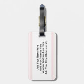 Bedtime-Spaß Gepäckanhänger (Rückseite vertikal)