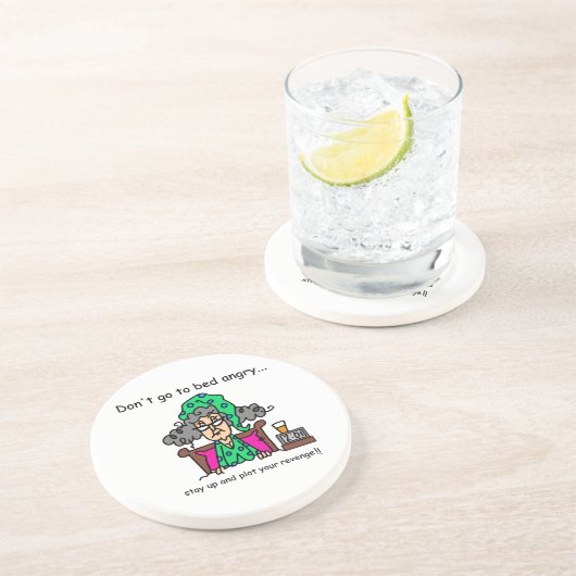 Bedtime-Spaß Sandstein Untersetzer (Seite)