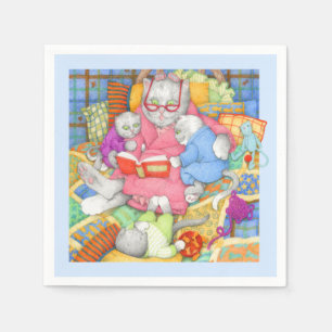 BEDTIME STORME Standard Cocktail Papier Napkin Blu Serviette