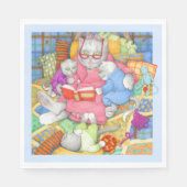 BEDTIME STORME Standard Lunch Paper Napkins - Blau Serviette (Vorderseite)