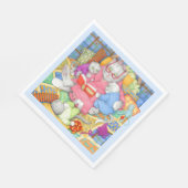 BEDTIME STORME Standard Lunch Paper Napkins - Blau Serviette (Ecke)