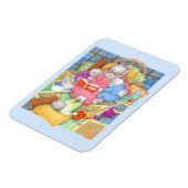 BEDTIME STORY 3x4 Flexible Magnet - Blau (Linke Seite)