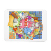 BEDTIME STORY 3x4 Flexible Magnet - Weiß (Horizontal)