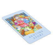 BEDTIME STORY 4x6 Flexible Magnet - Blau (Rechte Seite)