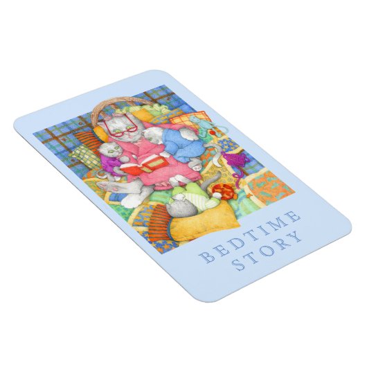 BEDTIME STORY 4x6 Flexible Magnet - Blau (Rechte Seite)