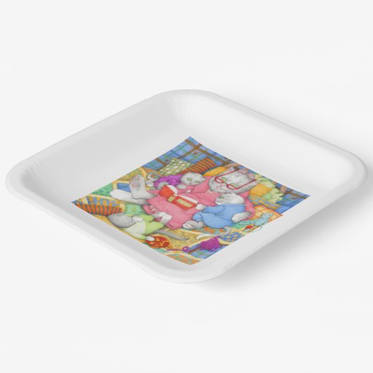 BEDTIME STORY 9" Square Paper Teller (Gewinkelt)