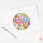 BEDTIME STORY Large Round Stickers - White (Umschlag)