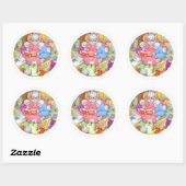 BEDTIME STORY Large Round Stickers - White (Blatt)