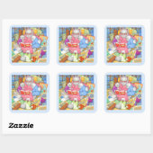 BEDTIME STORY Large Square Stickers - Blue (Blatt)