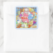 BEDTIME STORY Large Square Stickers - Blue (Tasche)