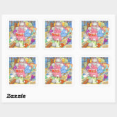 BEDTIME STORY Large Square Stickers - White (Blatt)