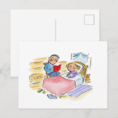 Bedtime Story Postkarte (Vorne/Hinten)