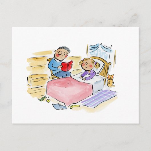 Bedtime Story Postkarte (Vorderseite)