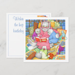 BEDTIME STORY Square Flat Geburtstagskarte Karte