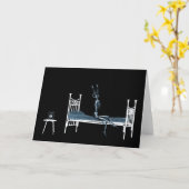 Bedtime X-Ray Skeleton Black Blue Karte (Gelbe Blume)