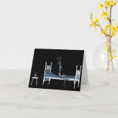 Bedtime X-Ray Skeleton Black Blue Karte (Gelbe Blume)