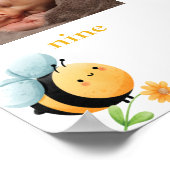 Bee 1. Geburtstag 12 Monate FotoCollage White Poster (Ecke)