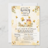 Bee 1. Geburtstag Einladung Honey Bee (Vorderseite)