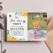 Bee 1. Geburtstag Einladung Honey Comb