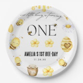Bee 1. Geburtstag Pappteller (Vorderseite)