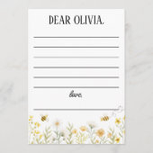 Bee 1st Birthday Time Capsule Card Einladung (Vorderseite)