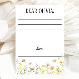 Bee 1st Birthday Time Capsule Card Einladung