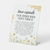 Bee 1st Birthday Time Capsule Sockelschild (Vorderseite)