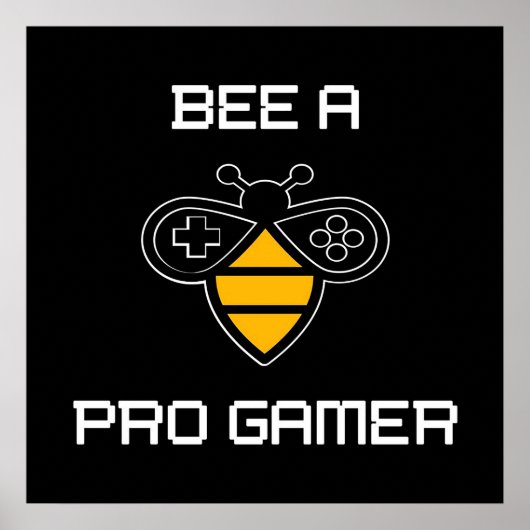 Bee a Pro Gamer, Bee Ohrs, I Love Bee, Beekeeping Poster (Vorne)