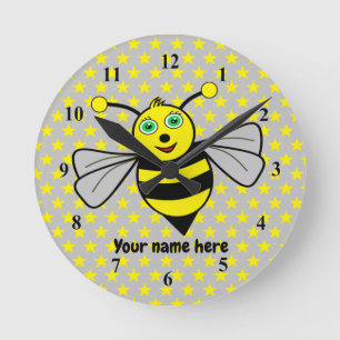 Bee Acrylic wall clock Runde Wanduhr